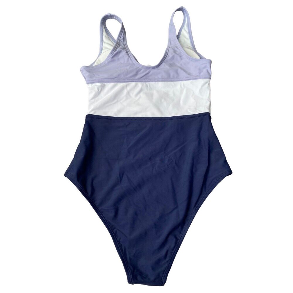 Cupshe Women's Swimsuit Size Small One Piece V Neck Keyhole Cutout Color Block - Picture 4 of 8